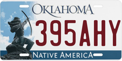 OK license plate 395AHY