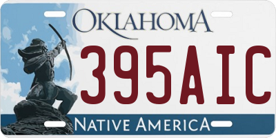 OK license plate 395AIC