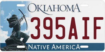 OK license plate 395AIF