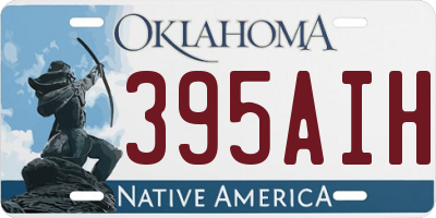 OK license plate 395AIH