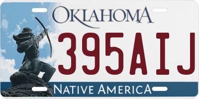 OK license plate 395AIJ