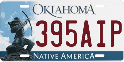 OK license plate 395AIP