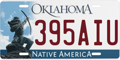 OK license plate 395AIU