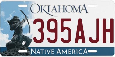 OK license plate 395AJH