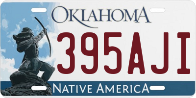 OK license plate 395AJI