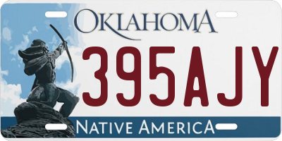 OK license plate 395AJY