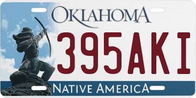 OK license plate 395AKI