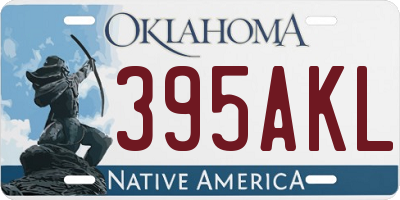 OK license plate 395AKL
