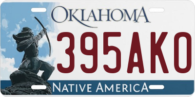 OK license plate 395AKO