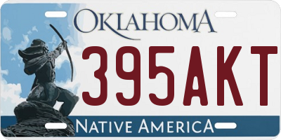 OK license plate 395AKT
