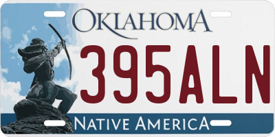 OK license plate 395ALN