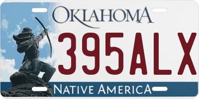 OK license plate 395ALX