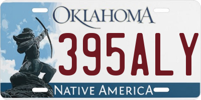 OK license plate 395ALY