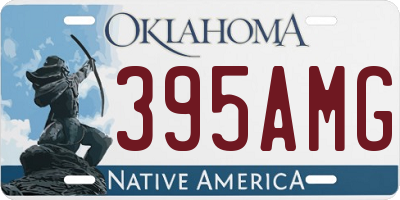 OK license plate 395AMG