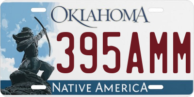 OK license plate 395AMM