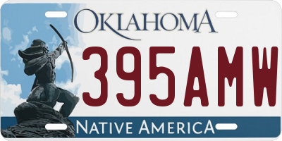 OK license plate 395AMW