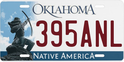 OK license plate 395ANL