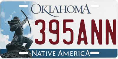 OK license plate 395ANN