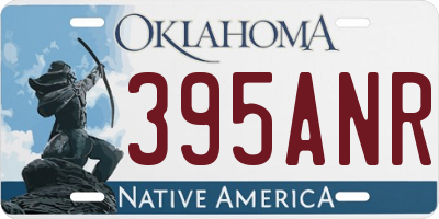 OK license plate 395ANR