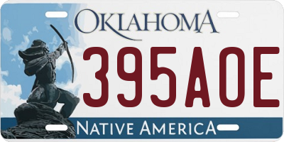 OK license plate 395AOE