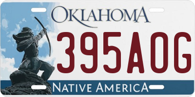 OK license plate 395AOG