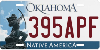 OK license plate 395APF