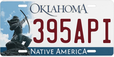 OK license plate 395API