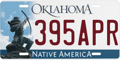 OK license plate 395APR