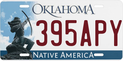 OK license plate 395APY