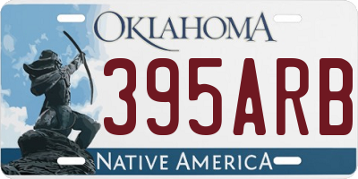 OK license plate 395ARB