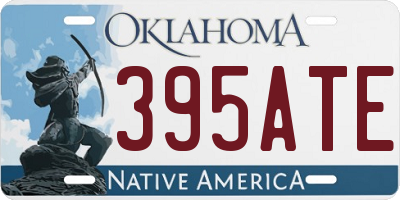 OK license plate 395ATE