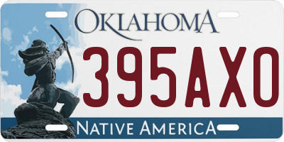 OK license plate 395AXO