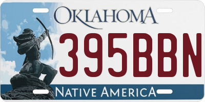 OK license plate 395BBN