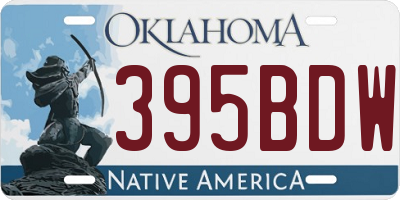 OK license plate 395BDW