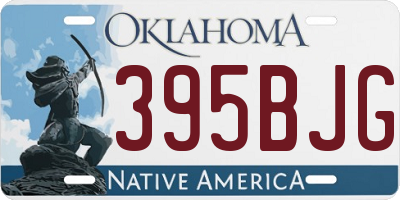 OK license plate 395BJG