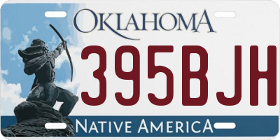 OK license plate 395BJH
