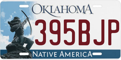 OK license plate 395BJP