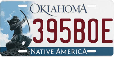OK license plate 395BOE