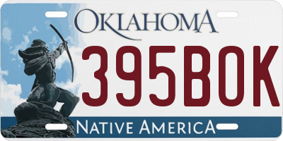 OK license plate 395BOK