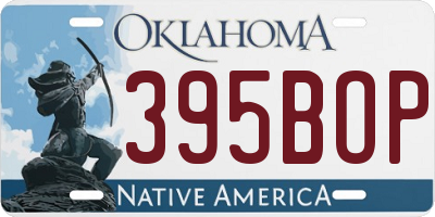OK license plate 395BOP