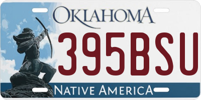 OK license plate 395BSU