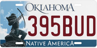 OK license plate 395BUD