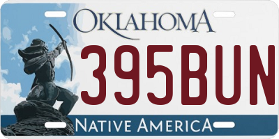 OK license plate 395BUN