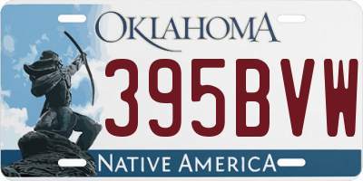 OK license plate 395BVW