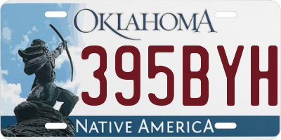 OK license plate 395BYH