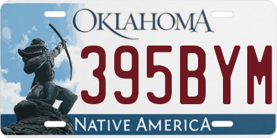 OK license plate 395BYM