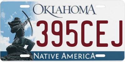 OK license plate 395CEJ
