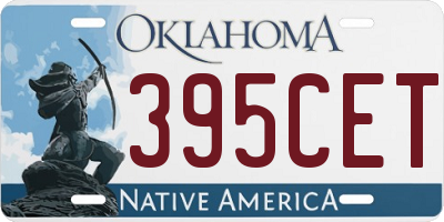 OK license plate 395CET
