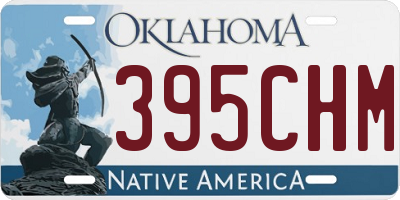 OK license plate 395CHM