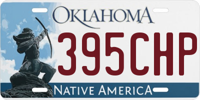 OK license plate 395CHP
